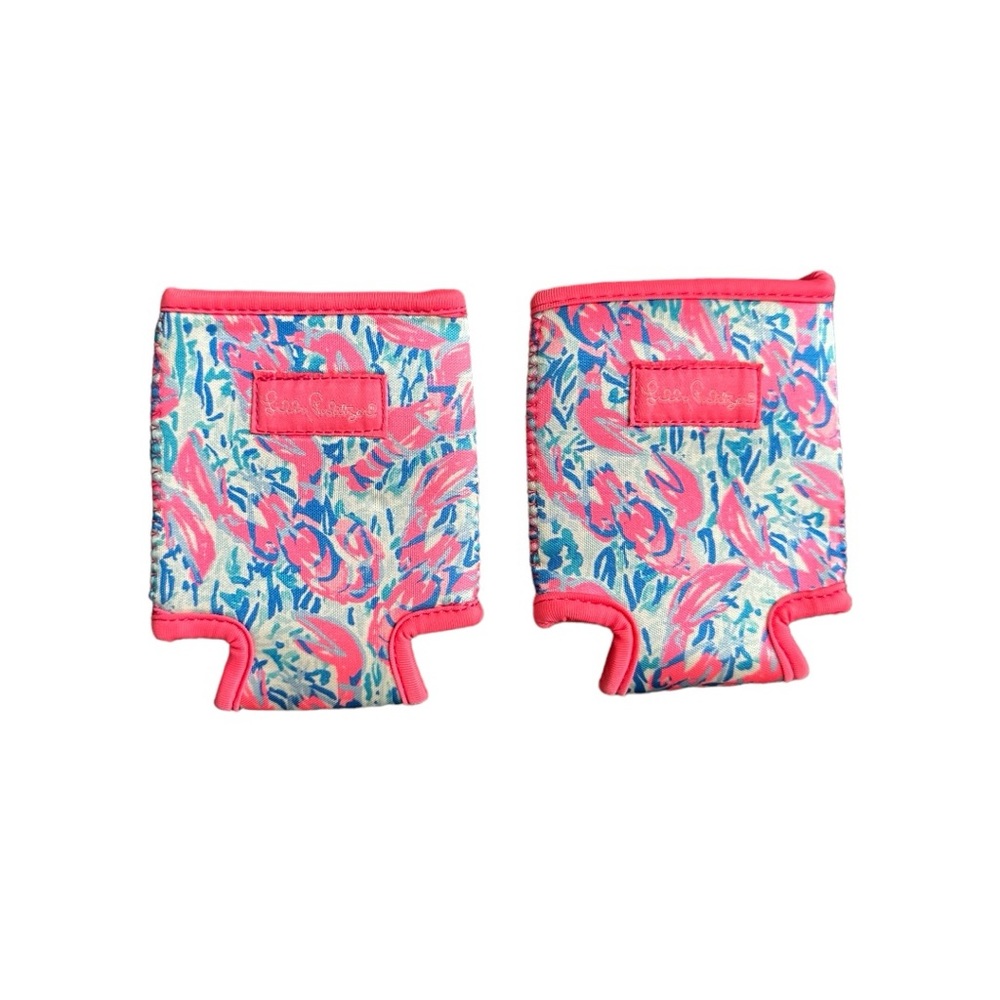 Lilly Pulitzer Cosmic Coral racked Up Set of 2 Koozies Drink Hugger Beach